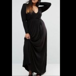 Club L Plus Essentials Maxi Dress With Long Sleeve